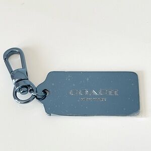 NWOT Coach Blue Metal Key Chain / Hang Tag Bag Charm